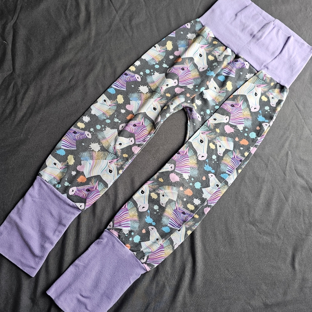 ⭐️Purple Unicorn Kids Groq With Me Leggings